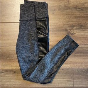 Athleta Colorblock Leather Legging